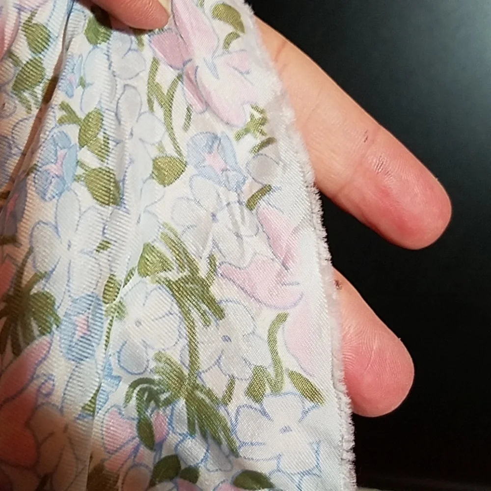 Vintage Silk Like Floral Scarf 36